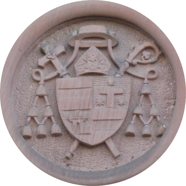Wappen des Bischofs von Münster über dem Nordportal