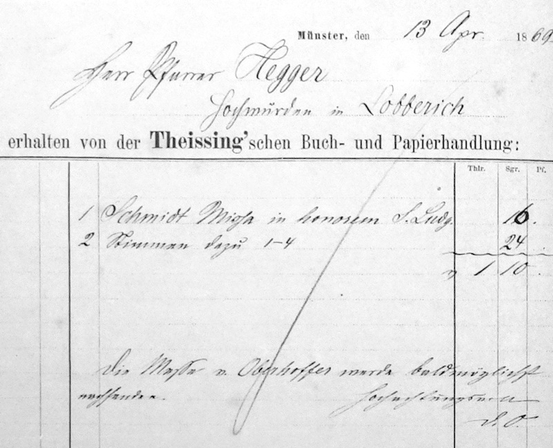 Rechnung 1869